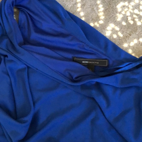 BCBGmaxazra Blue One Shoulder Maxi Evening Gown - Picture 3 of 4